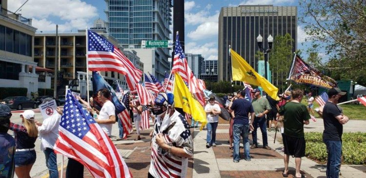 Florida Activist Holds Rally Protesting Demings Mask Policies