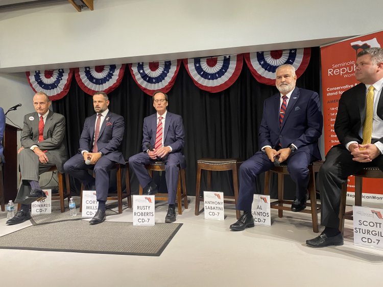 A Vacant Chair Marks Anthony Sabatini's Place at Oviedo Debate