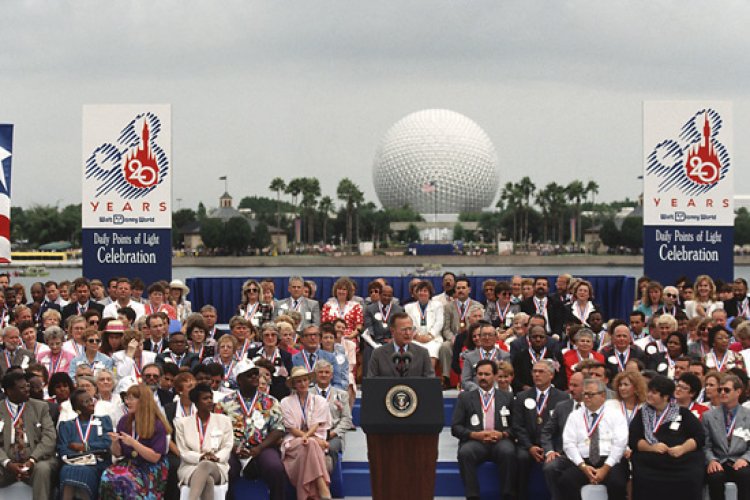 George H.W. Bush Visits EPCOT